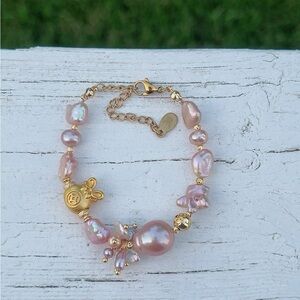 B65 Handmade Freshwater Baroque Pearl Bracelet